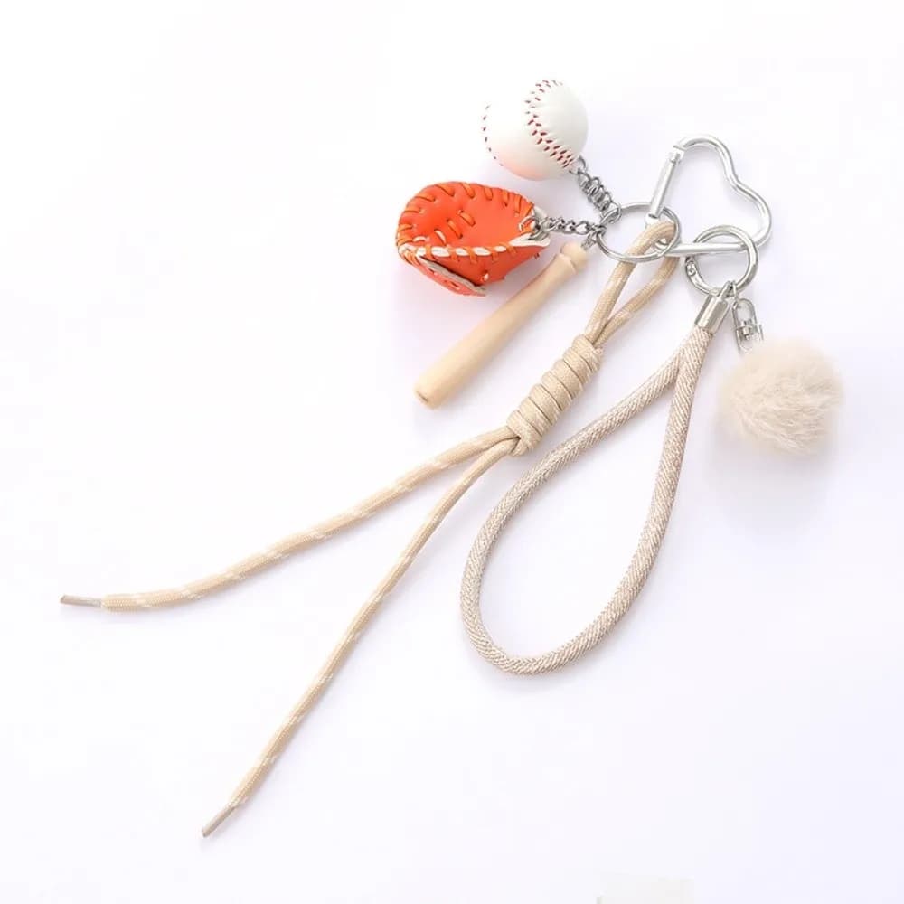Racchetta da ping pong Baseball Treccia Corda Ciondolo Catena sospesa Design elegante Ping Pong Treccia Corda Ciondolo Moda decorativa