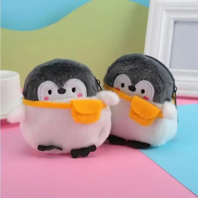 Morbido pinguino peluche piccolo pinguino Kawaii pinguino peluche portafoglio portamonete ragazza coppia portafogli regalo di San Valentino per le donne
