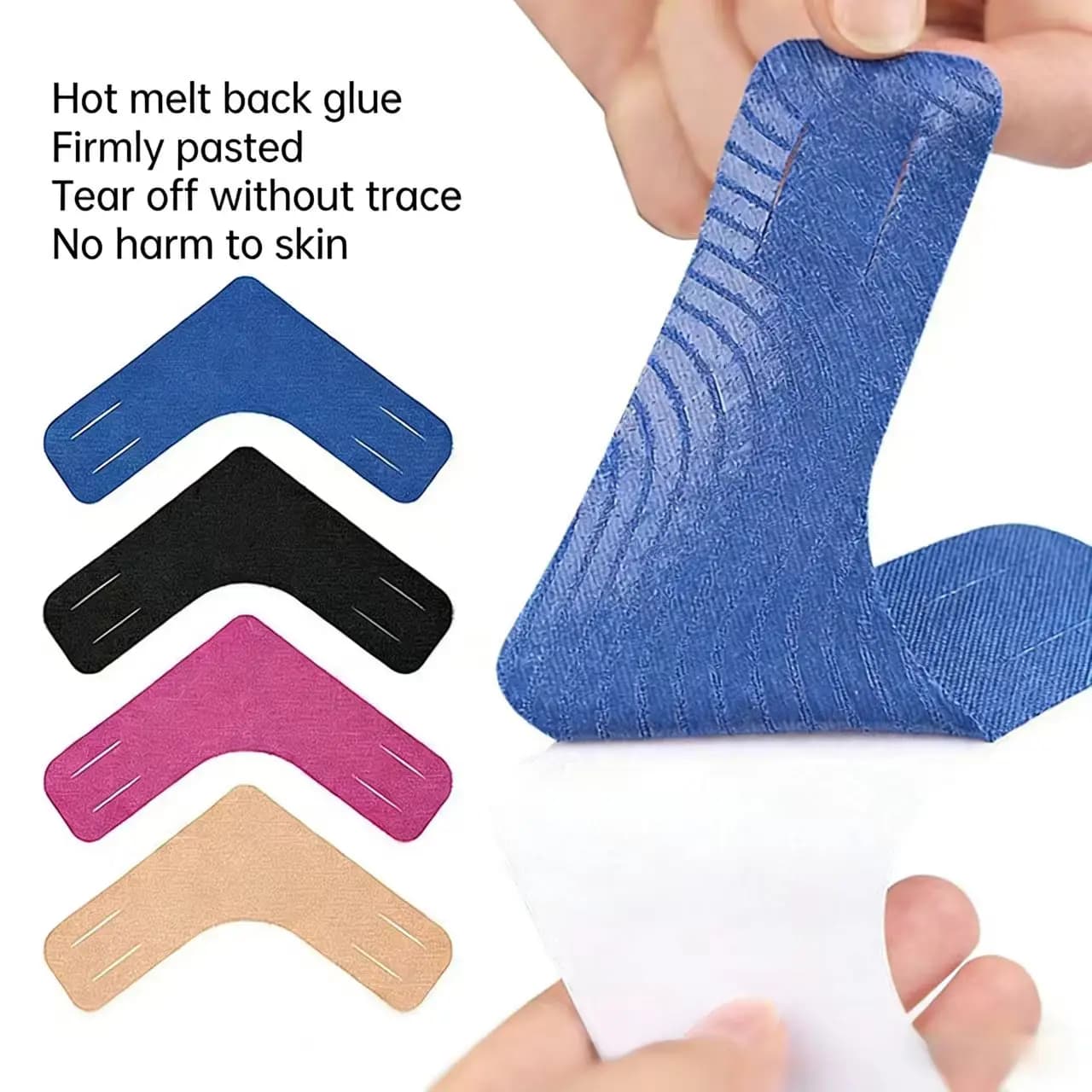 Patch muscolare a forma di V Patella Ginocchiera Basket Fitness Benda esterna Movimento liscio Trazione che allunga i muscoli