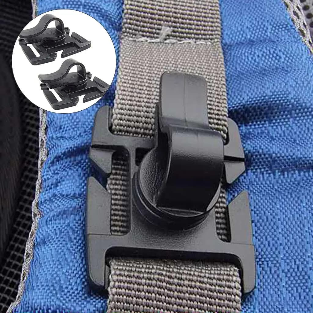 Hydration Tube Clip Backpack Hose Clamp Solid Plastic for Outdoor Hiking Cycling Hydration Pack Running
