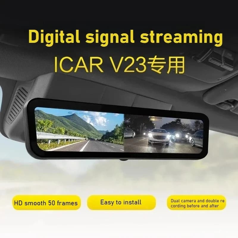 Per Chery ICAR V23 2025 Streaming Media Specchietto retrovisore Dash Cam Speciale Nascosto HD Visione Notturna Accessori di Aggiornamento