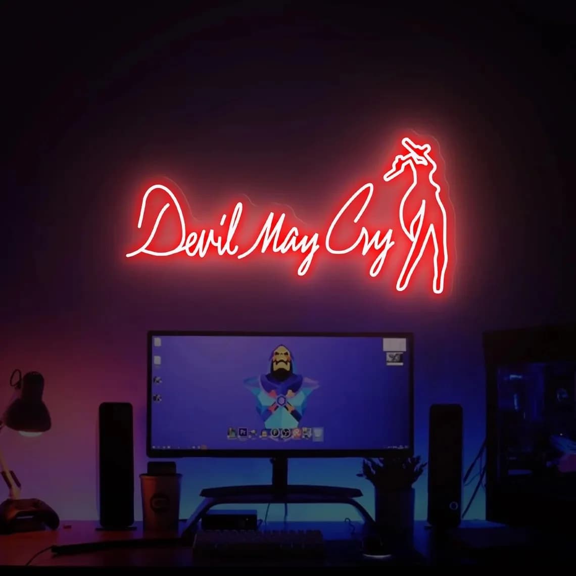 Devil May Cry Insegna al neon Gioco Decorazione da parete Insegna al neon personalizzata Insegna al neon per videogiochi