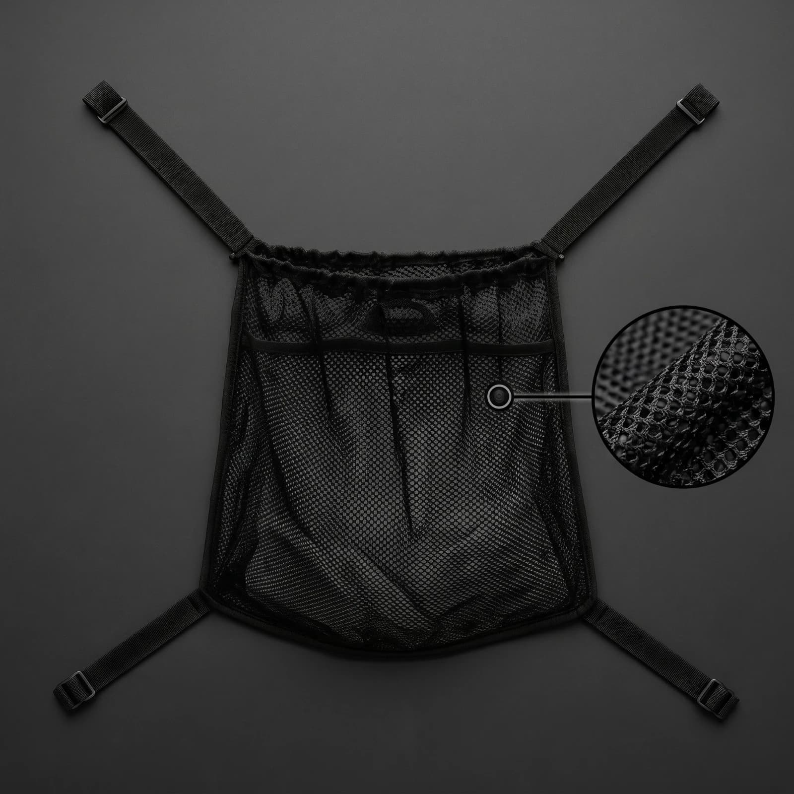 Lightweight Stroller Organizer Storage Mesh Bag Breathable Cargo Net Stroller Accessory Stroller Bag with Straps for Travel