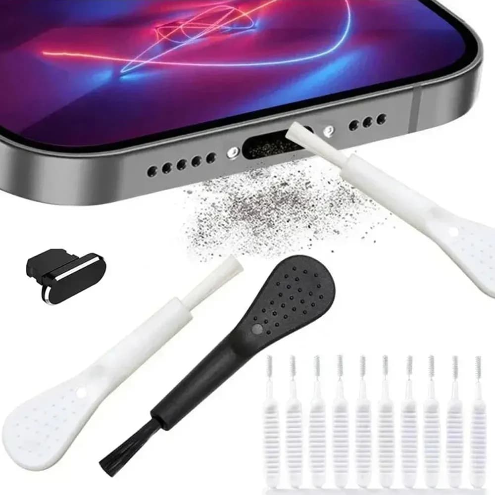 Charging door for mobile phone Dustguard with brush for IPhone 14 13 12 8 Pro Max Plus Type C Cleaning set for IOS earphones