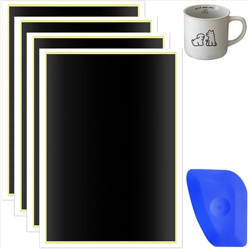 T82C Hot Sale-4PCS Laser Marking Paper Black Marking Paper with Fiber Laser Marking and Engraving scraper