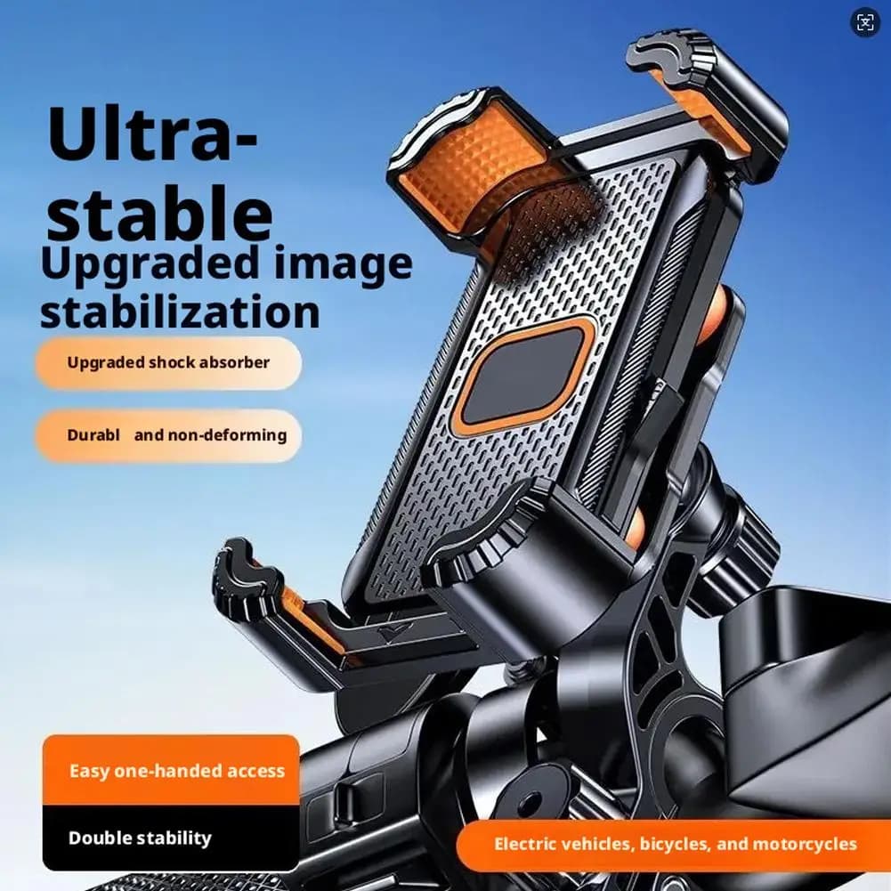 Supporto per Telefono da Moto Antiurto a 360 Gradi ° Supporto per telefono da bici girevole compatibile con smartphone da 4,7-7,2 pollici