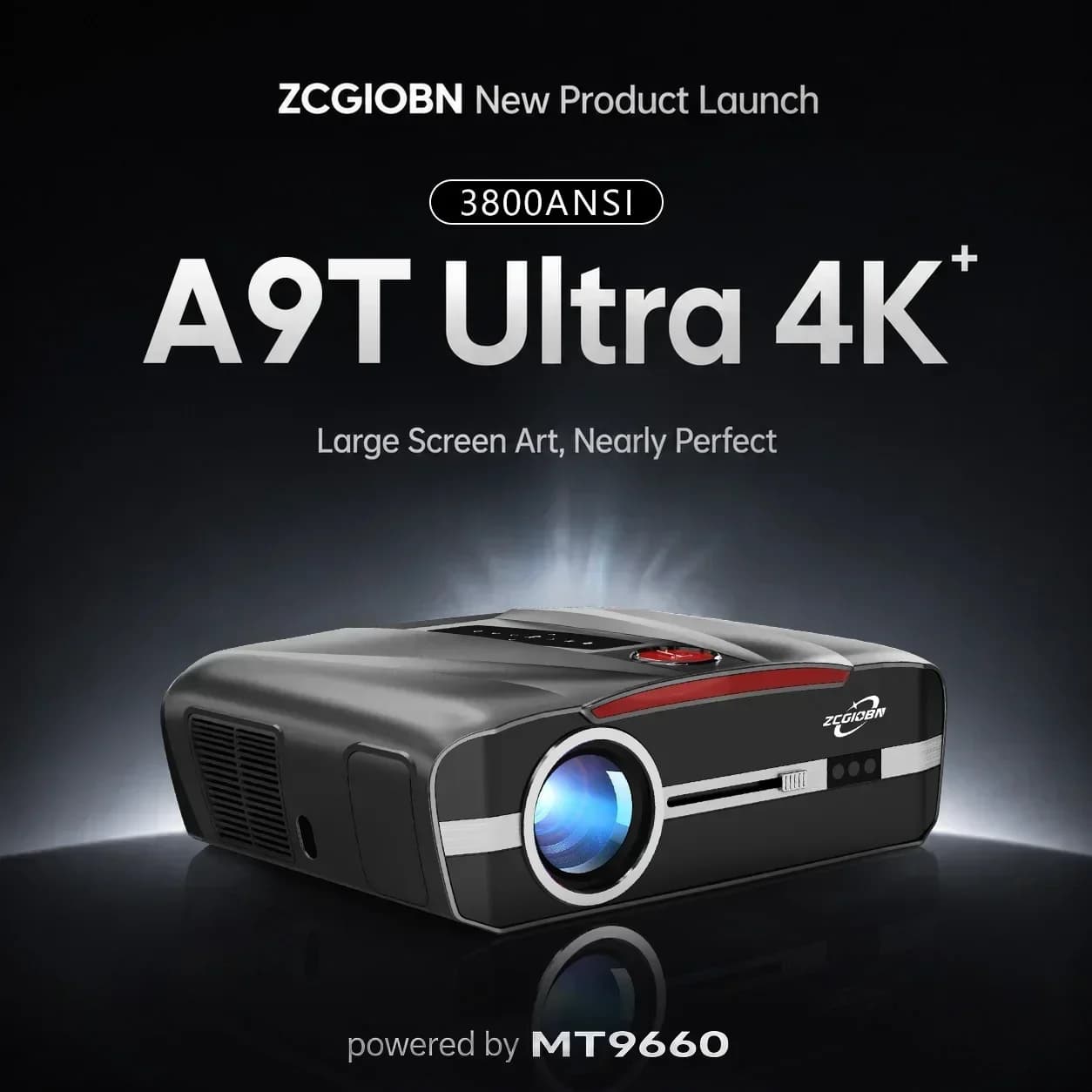 Proiettore Smart 4K Nativo 1080P con Audio Dolby, KTV Karaoke, Autofocus, Correzione Trapezoidale Automatica, Antipolvere, WiFi6 per Home Theater e Uso Esterno