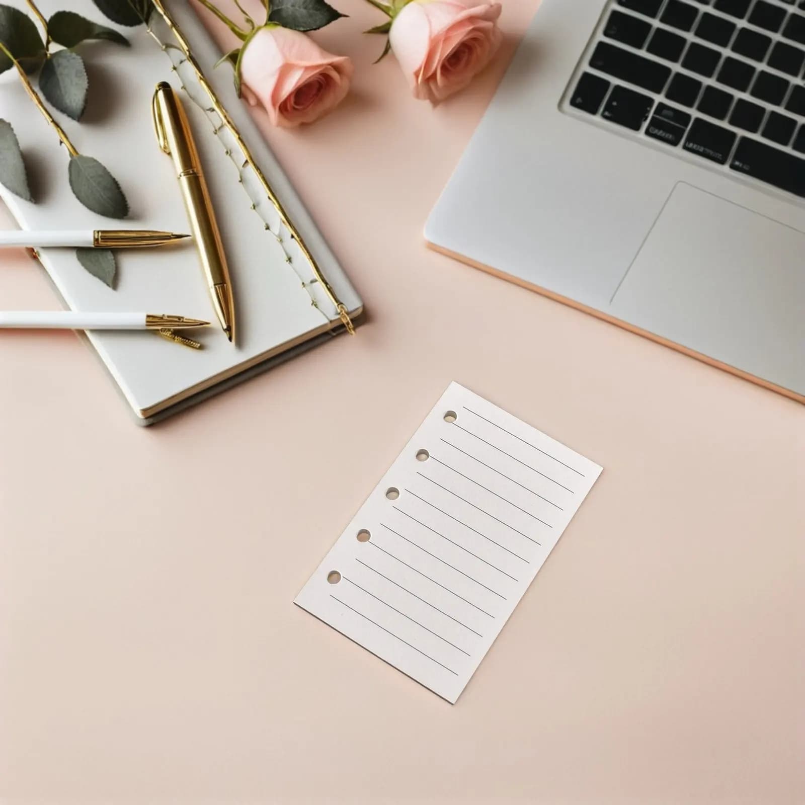 9Pcs Refillable Notebook Loose Leaf Paper Refill Lined Grid 5 Hole Inserts for Planner Binder Journal Organizer