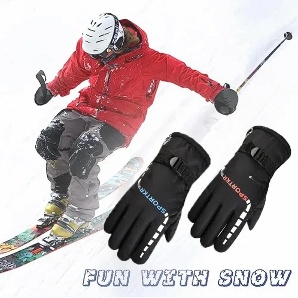 Winter Cycling Gloves Waterproof Antislip Outdoor Sports Ski Cycling Motocycle Warm Gloves Unisex Moto Equipments Accessories