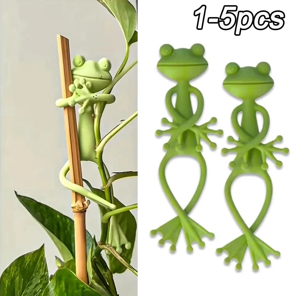 1-5pcs Tomato Plant Support Garden Supplies Stake Frog Plant Rack Indoor Pots Planters Accessories Indoor Garden Pots & Planters