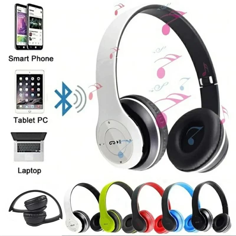 Over Ear Wireless Bluetooth Headset HiFi Stereo Headphones Noise Reduction Sport Gaming Earphone With Mic For iPhone Xiaomi OPPO