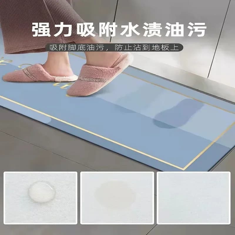 Antiscivolo Asciugatura rapida Super assorbente Lavabile Doccia Bagno Tappetino per piedi Tappeto per WC Zerbino Tappeto Tappetini da bagno