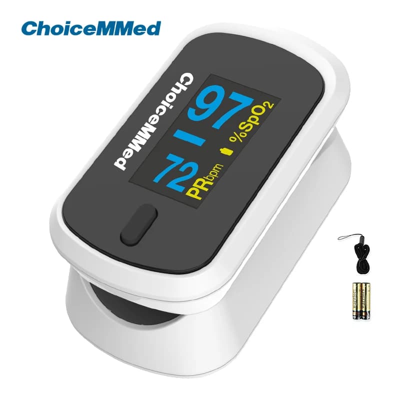 ChoiceMMed Medical finger pulse oximeter Oxygen saturation meter in blood Heart rate monitor Oxiometer for children OLED Oximeter