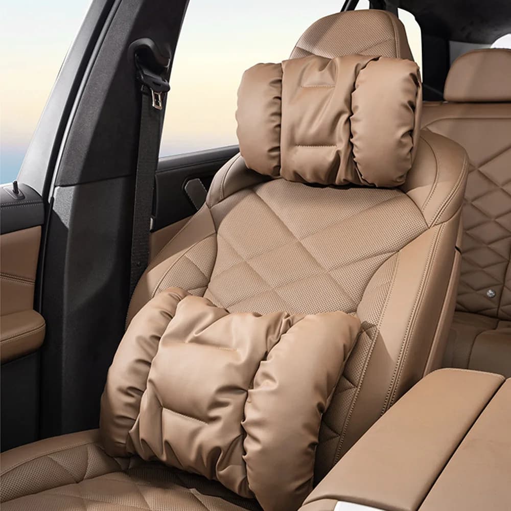 Set di supporto lombare morbido per poggiatesta auto, comodo cuscino per il collo per JEEP Land Rover Peugeot Honda Chevrolet Cadillac Kia Haval