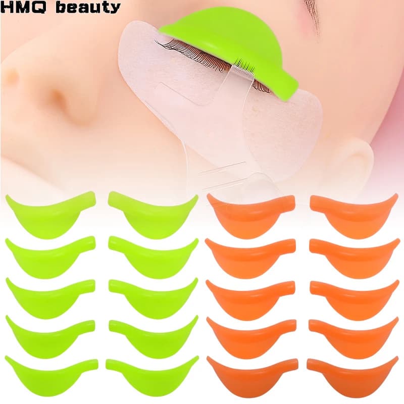 Nuovo 5 paia/pacco Silicone Ciglia Perm Pad Riciclaggio Ciglia Aste Scudo Sollevamento 3D Piegaciglia Accessori Per Il Trucco Applicatore