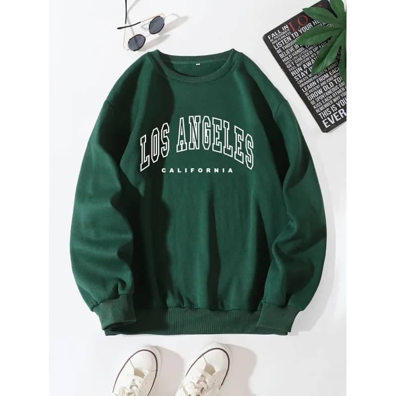 Preppy Print Sweatshirt College Style Printed Unisex Spring Autumn Long Sleeve Casual Comfortable Soft Fabric Hoodie
