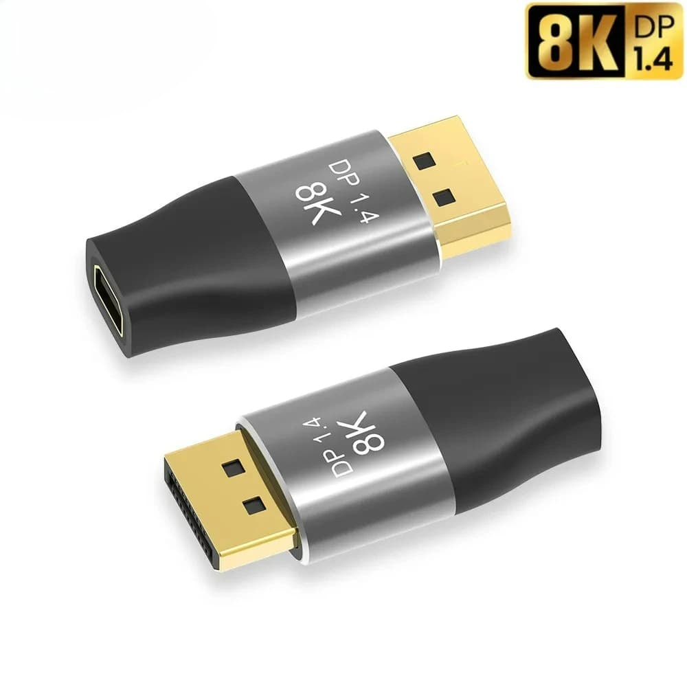 Bidirectional Mini DP Adapter Coupler converter 8K@60Hz 4K@144Hz Bi-Directional DP to Mini DP Extender for Mac Cinema Display