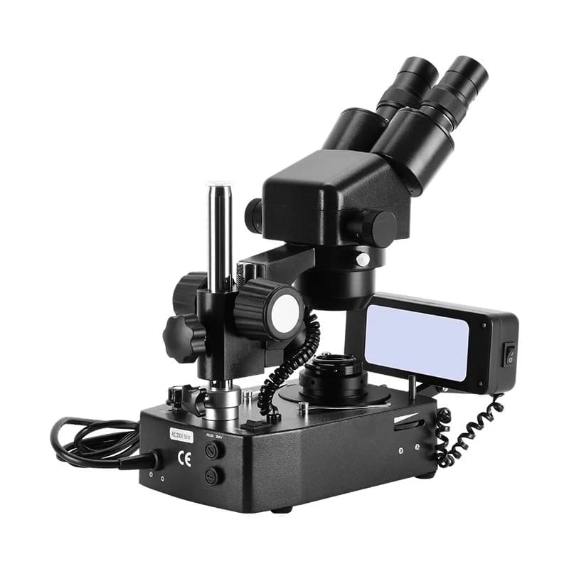 BM-E-ZB 50-100X Microscopio gemologico Attrezzatura per l'osservazione ottica Gioielli Microscopio stereo binoculare con lampada alogena