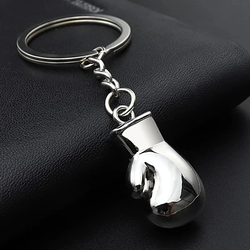 Popular Jewelry Alloy Pendant Keychain Boxing Gloves Metal Pendant Gift for Sports and Fitness Equipment