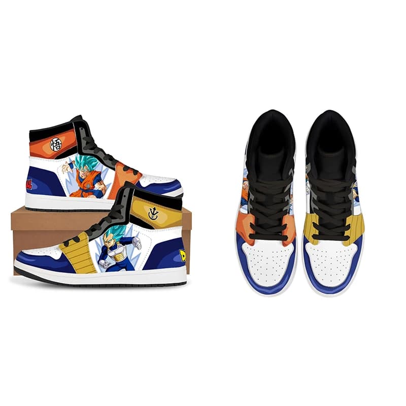 Scarpe alte Dragon Ball Anime, sneakers da basket per uomo e donna, scarpe Gogeta per coppie, personalizzabili, regalo per festival
