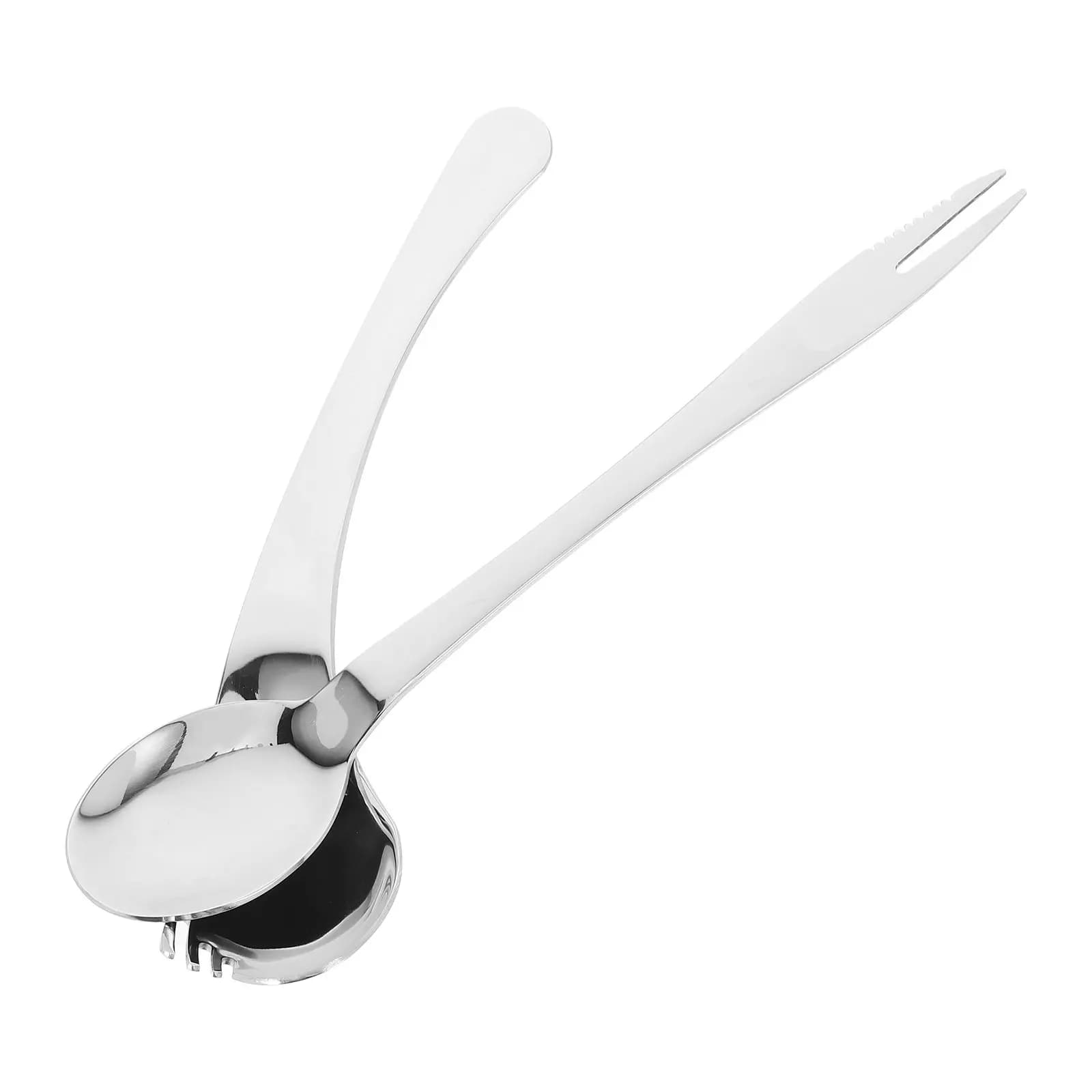 Set di 2 Utensili per Anziani, Cucchiaio e Forchetta Curvi, Strumenti Adattivi per l'Alimentazione, per Disabili, Uso Domestico e in Viaggio, Posate Portatili
