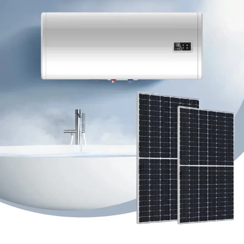 Scaldabagno Solare Ibrido DC/AC da Parete 60L 80L 120L 200L con Pannello Solare per Acqua Calda Sanitaria (ACS)