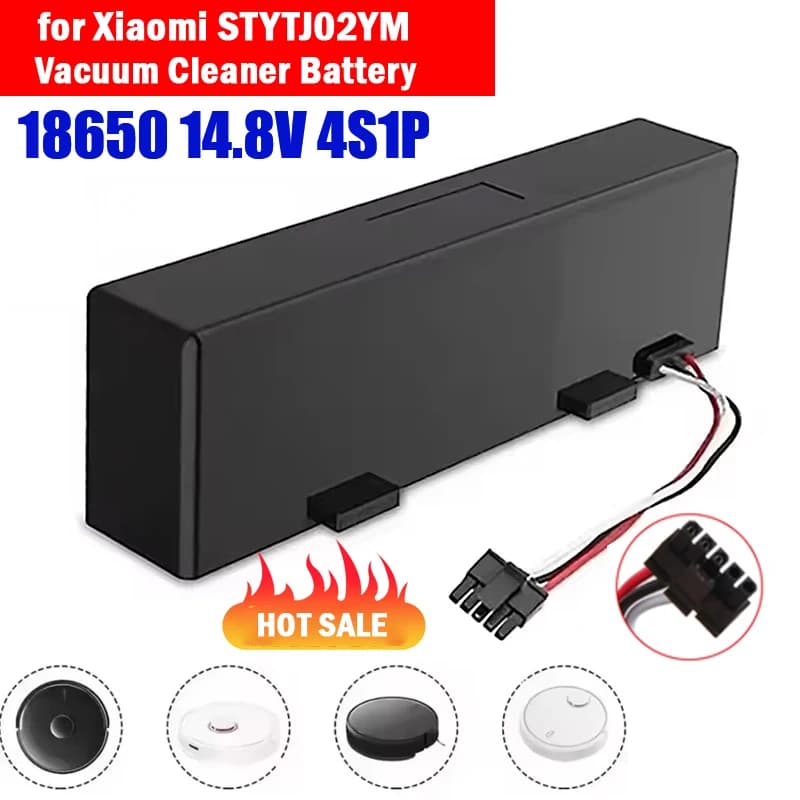 18650 14.8V 3500mAh 4S1P Batteria Spazzatrice per Xiaomi Norma Mijia Mi Robot Aspirapolvere-Mop P Spazzare Robot Pulire STYTJ02YM Batteria agli ioni di litio