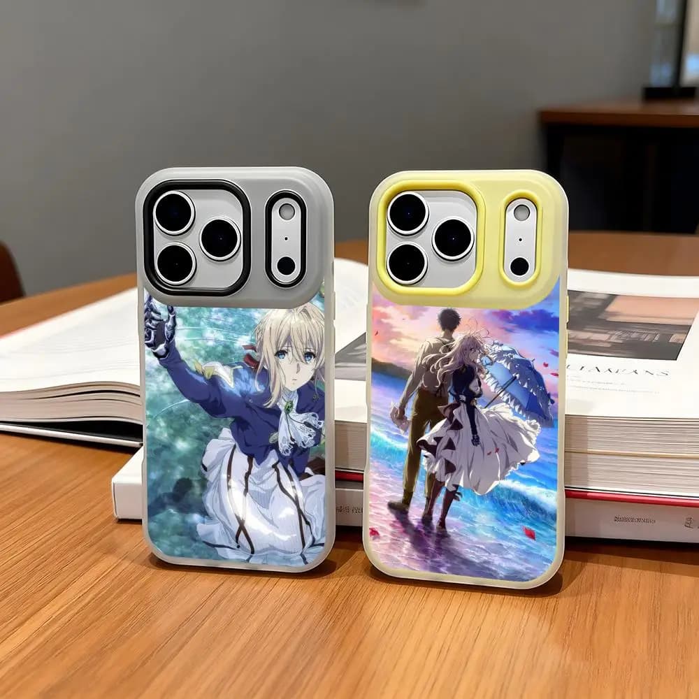 Custodia per telefono V-Violet E-EvergardenS trasparente in gel per iPhone 17/16/15/14/13/12, morbida in TPU, anti-urto, anti-ingiallimento, ultraleggera