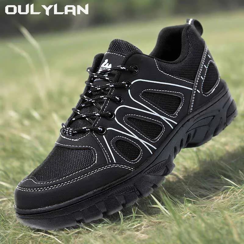 Oulylan Scarpe da ginnastica da lavoro alla moda per adulti Scarpe da uomo Stivali da lavoro Scarpe con punta in acciaio Stivali antinfortunistici da uomo Scarpe antinfortunistiche da lavoro Stivali da uomo