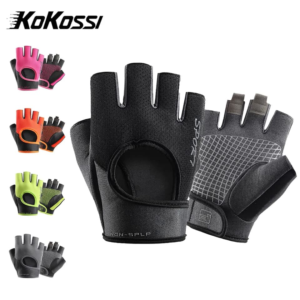 Cycling Gloves KoKossi Mezze Dita per MTB, Lightweight, Anti-slip, Career, for Sports Training and Gym
