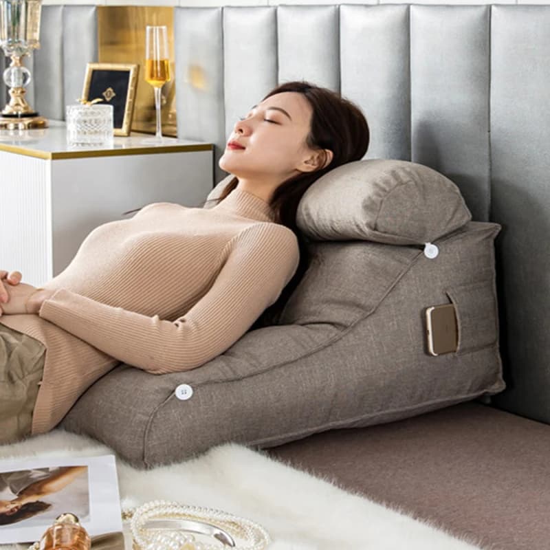 ‌ Cuscino a cuneo per letto di lusso - Cuscino antiriflusso regolabile, cuscino di supporto lombare ispessito, elegante tappetino per finestra