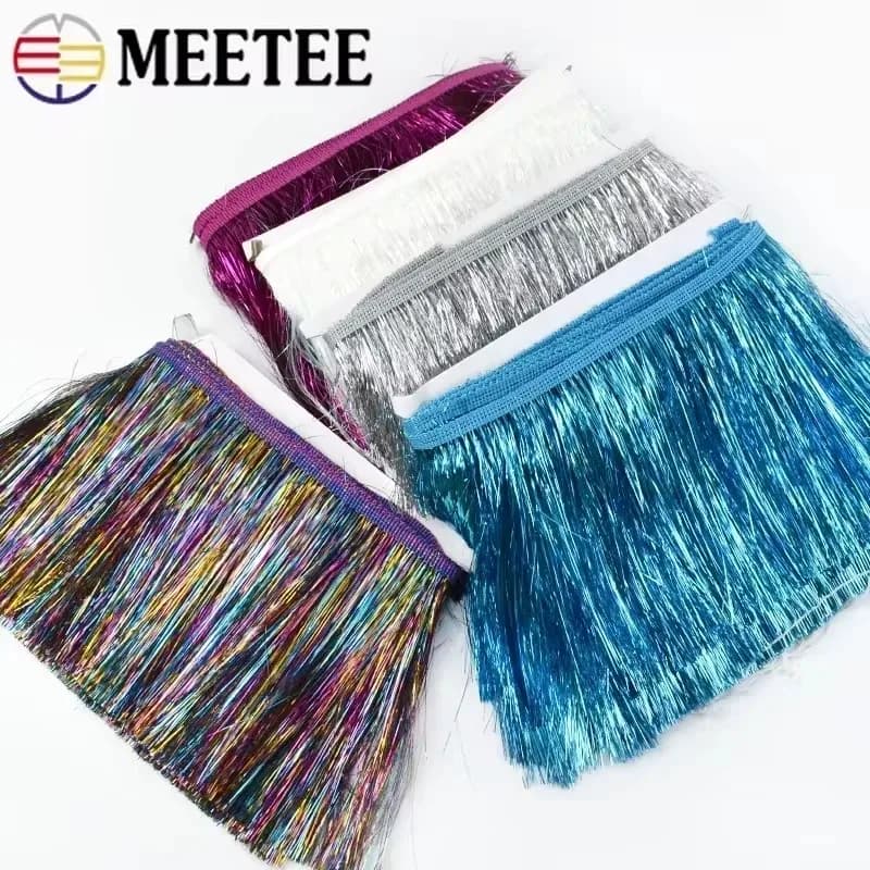 5/10 Meters 10/15/20cm Paillettes Nappa Frangia Latin Dress Lace Trim Dresses Scene Decoration Tape Tape Accessories For Sewing FAI DA TE