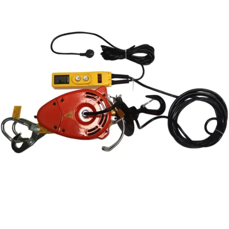 Motore senza spazzole Verricello elettrico Attrezzatura di sollevamento Paranco a fune metallica 75 kg 250 kg 500 kg Mini paranco elettrico
