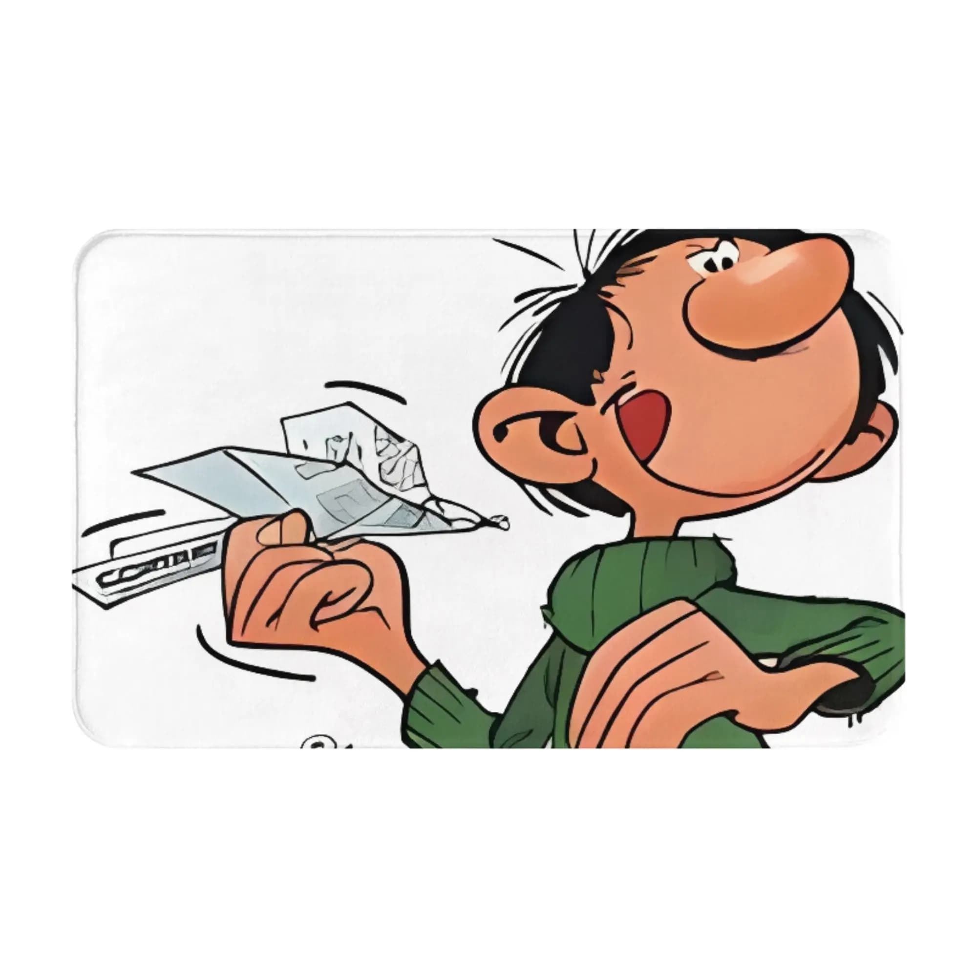 Tappeto Decorativo Natalizio con Cartoni Animati, Tappetino per Camera da Letto, Zerbino Gaston Lagaffe, Tappeto da Cucina, Tappeto per Ingresso, Decorazione per la Casa