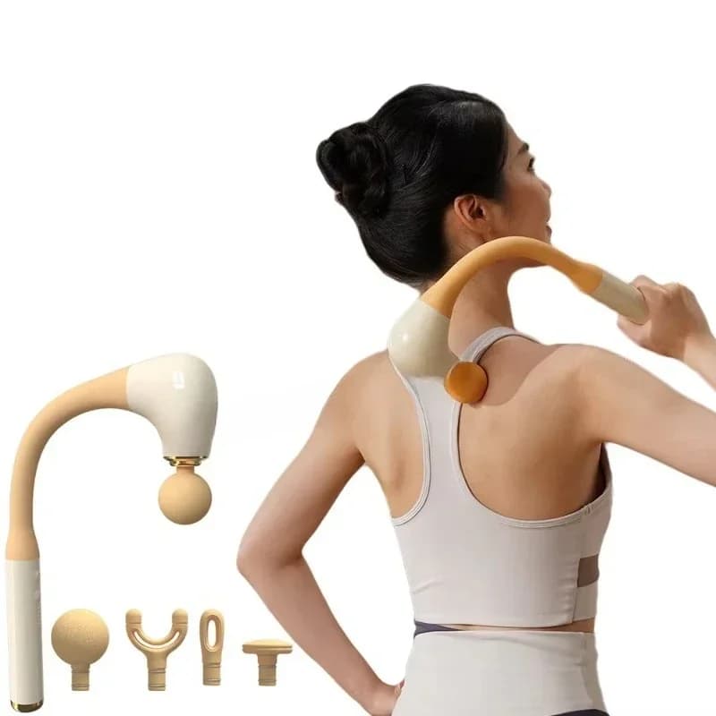 Wireless Portable Mini Massage Gun for Fabrics Backgrounds and Back - Ideal for Sports and Muscular Recovery