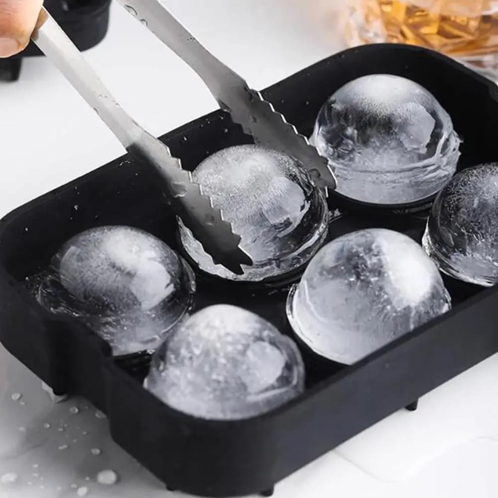 Stampi per Cubetti di Ghiaccio in Silicone, Grandi Stampi Riutilizzabili per Ghiaccio, Senza BPA, Contenitori Riutilizzabili per Whisky e Cocktail con Coperchi