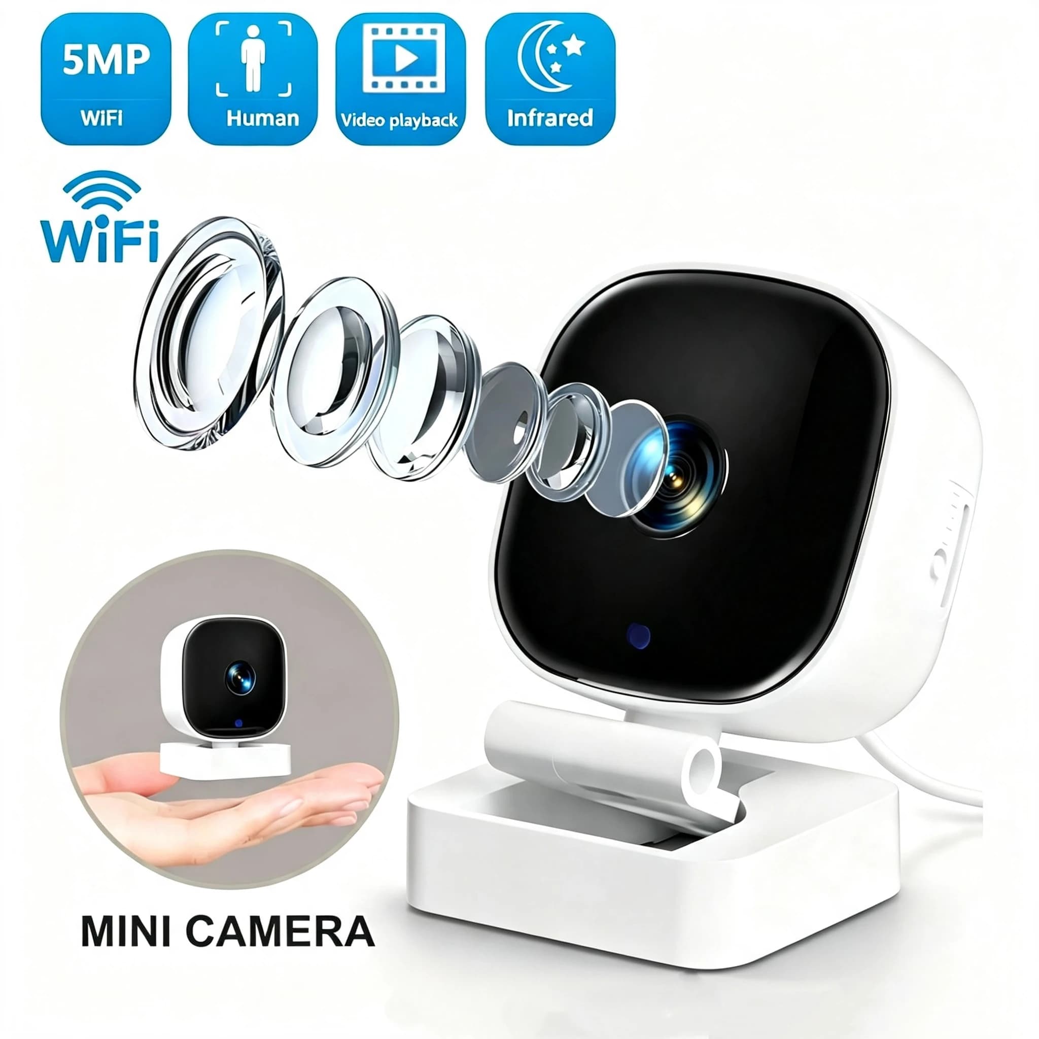 Mini Wifi IP Camera Outdoor CCTV Surveillance Camera Infrared Night Vision Security Camera Home Baby Monitor