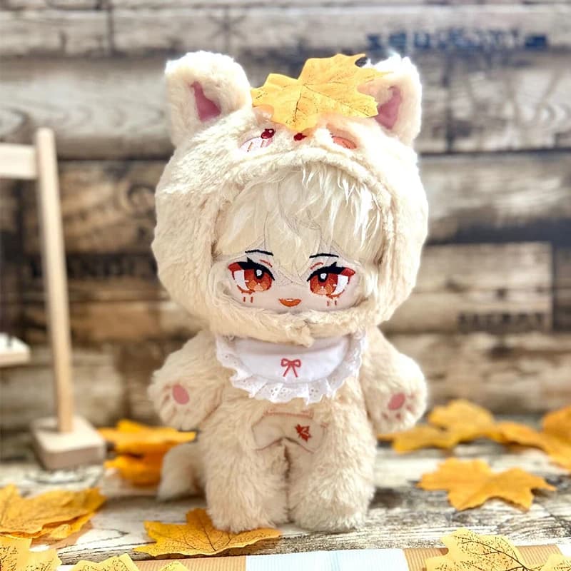 20 centimetri Anime Gioco Genshin Impact Kaedehara Kazuha Cosplay Bambola di Cotone Del Fumetto Kawaii Animale Cambia Vestito Morbido Peluche Giocattolo Ventole regalo