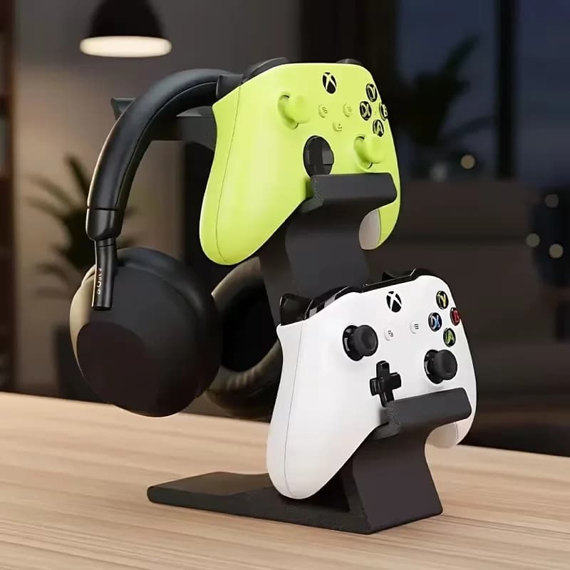 Universal Dual Game Controller And Headphone Stand Multi-Functional Storage Rack for Gaming Headsets And Joysticks