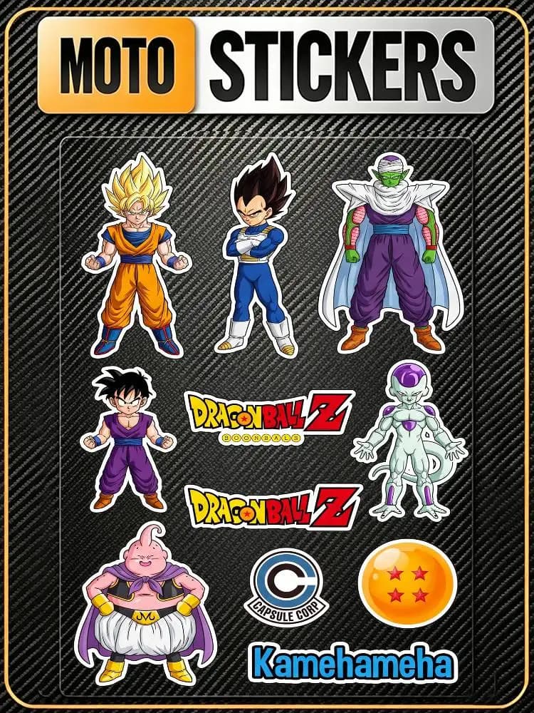 Adesivi Riflettenti Universali DRAGON BALL, Impermeabili e Multiuso, per Nascondere Graffi su Auto, Bici, Casco, Tazza, Frigorifero, Decorazione