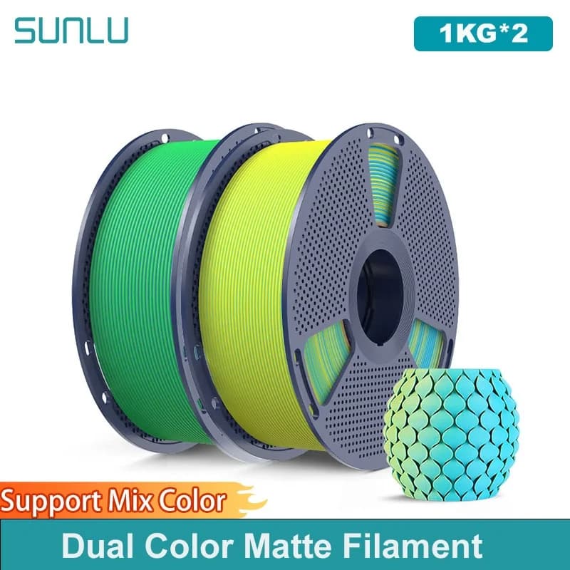 2 kg 1,75 mm 1 kg +/- 0.02 mm PLA matte thread suitable for most 3D printers FDM and 3D pens
