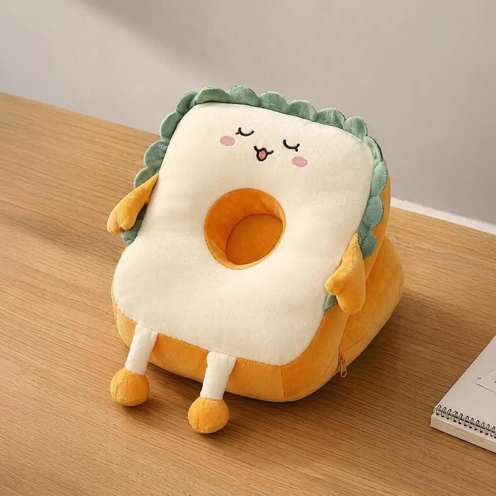 Toast Nap Pillow Arm Pressure Relief Pillow Toast Shape Nap Pillow Plush Stuffed Cute Napping Toy Lightweight Memory for Office