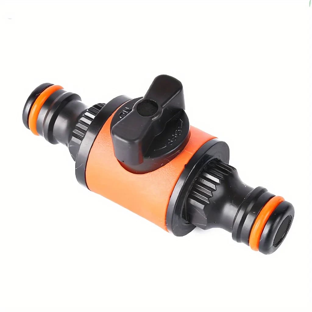 Plastic Double-way Pacifier Valve Garden Water Pipe Connector, Two-way Two-way Connector, Quick Connection 1pcs Quiet-release Double-Way Water Pipe Joint with Switch in-line Shutter-off Connector, for Garden Hose Pipe Hose Clamp Repair