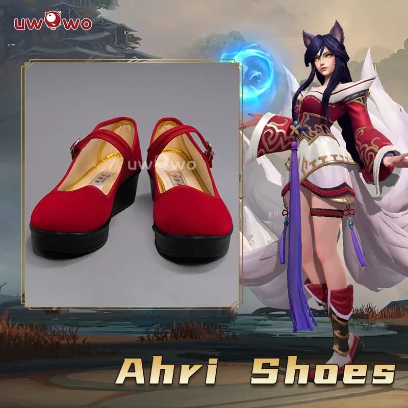 Shoes Cosplay Ahri LOL Champion Shoes Cosplay Accessories for Halloween costumes Footwear for scene objects