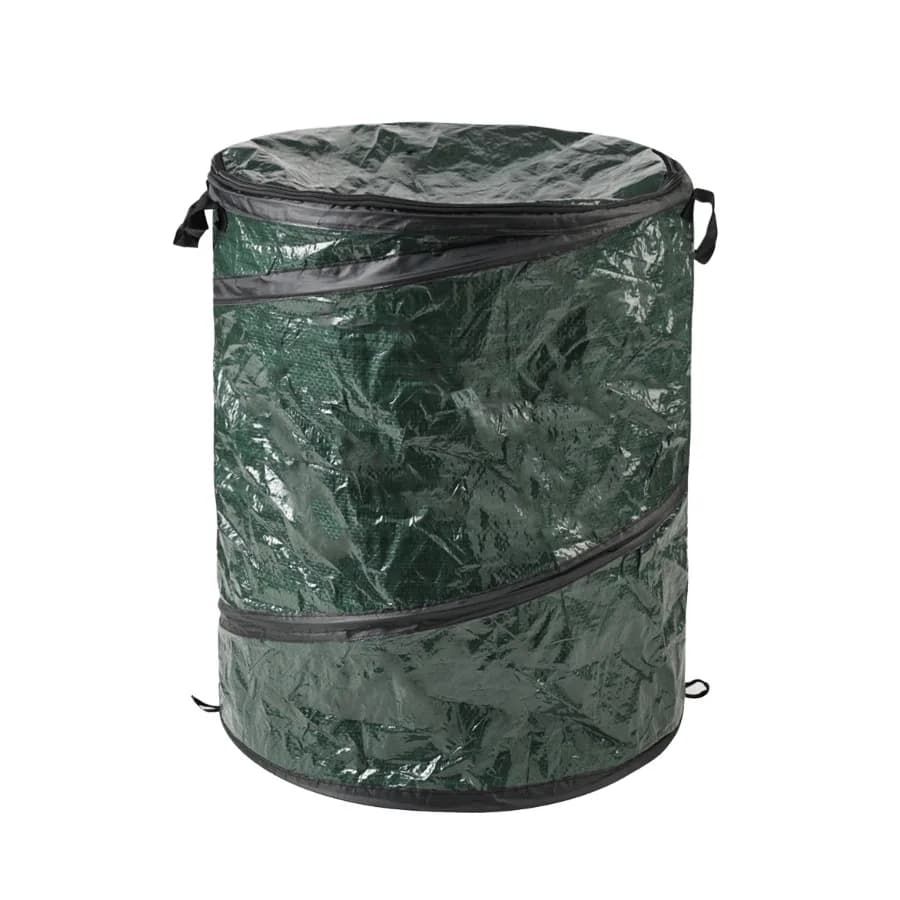 Bidone della Spazzatura Pieghevole da 110 Litri - Contenitore per Rifiuti da Esterno per Feste, Rifiuti da Giardino, Lavanderia, Campeggio - Grigio, Resistente, Lea