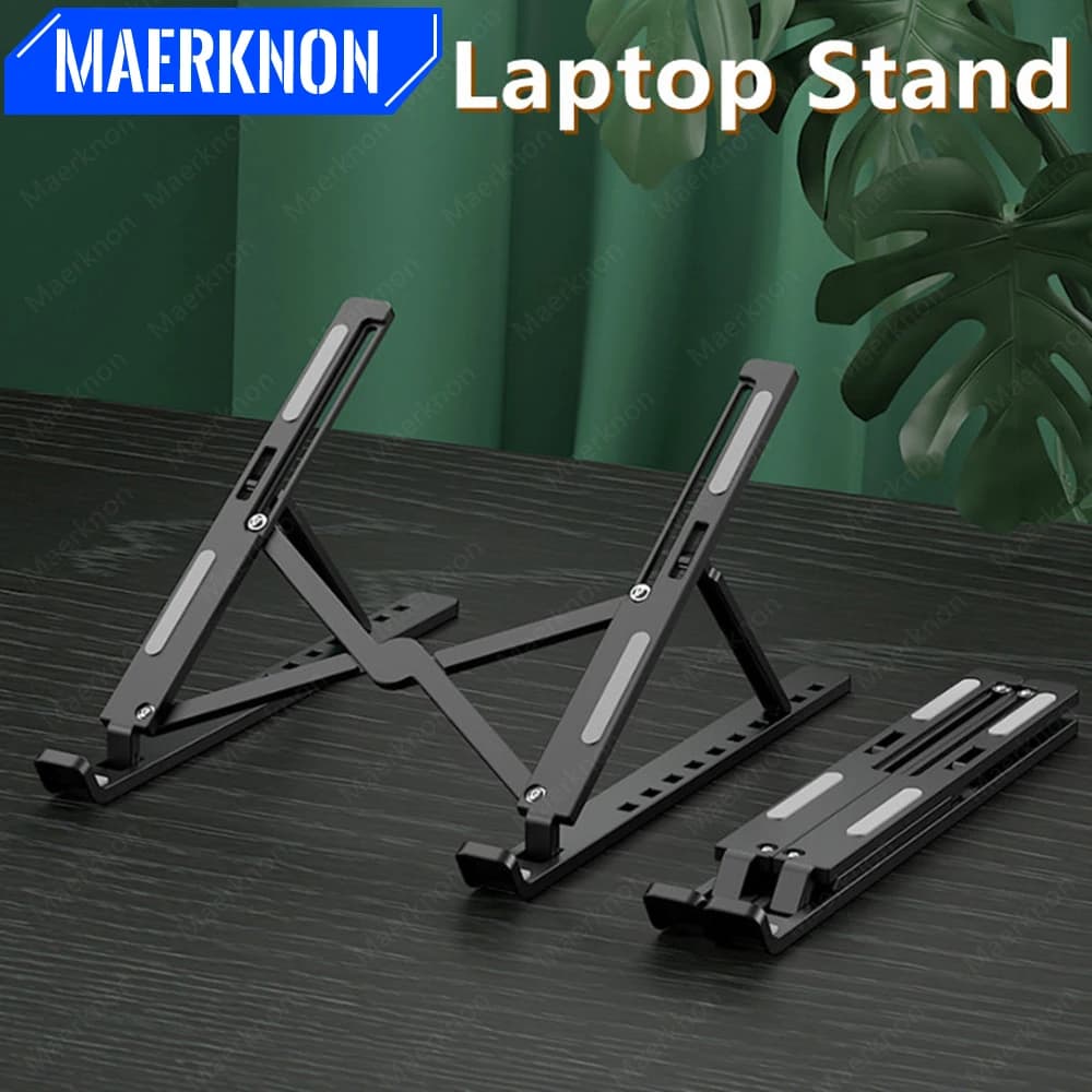 Laptop support adjustable, folding, notebook, computer monitor support, for Macbook Air, iPad, tablet, basic accessories