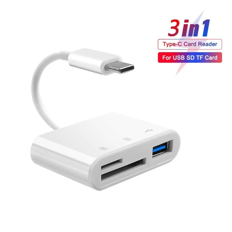 1/2/3/4Pcs Type C Card Reader SD TF Memory Card Reader USB C OTG Adapter High Speed Data Transmitter Smart Cell Phone