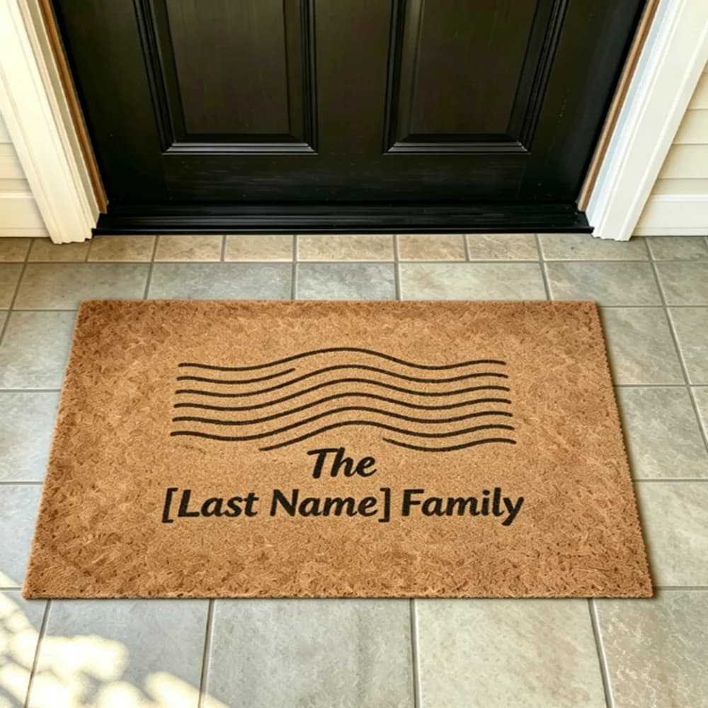 Family Name Custom Non-slip Doormat Durable Bedroom Bathroom Home Entrance Mat Entryway Decor Home Gift For Friends Family Rug
