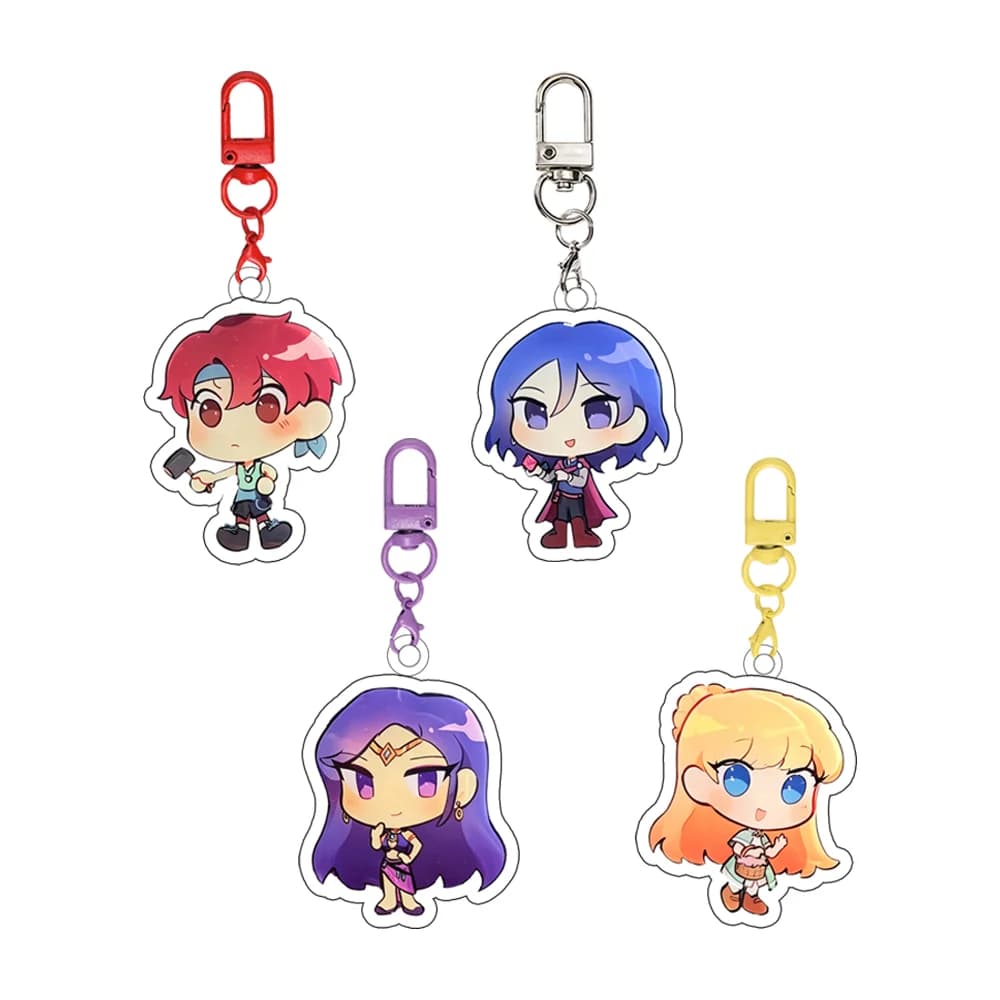 for Fields of Mistria Game Peripheral Juniper Celine March Balor Acrylic Keychain Backpack Pendant Festival Gift Cute Ornament