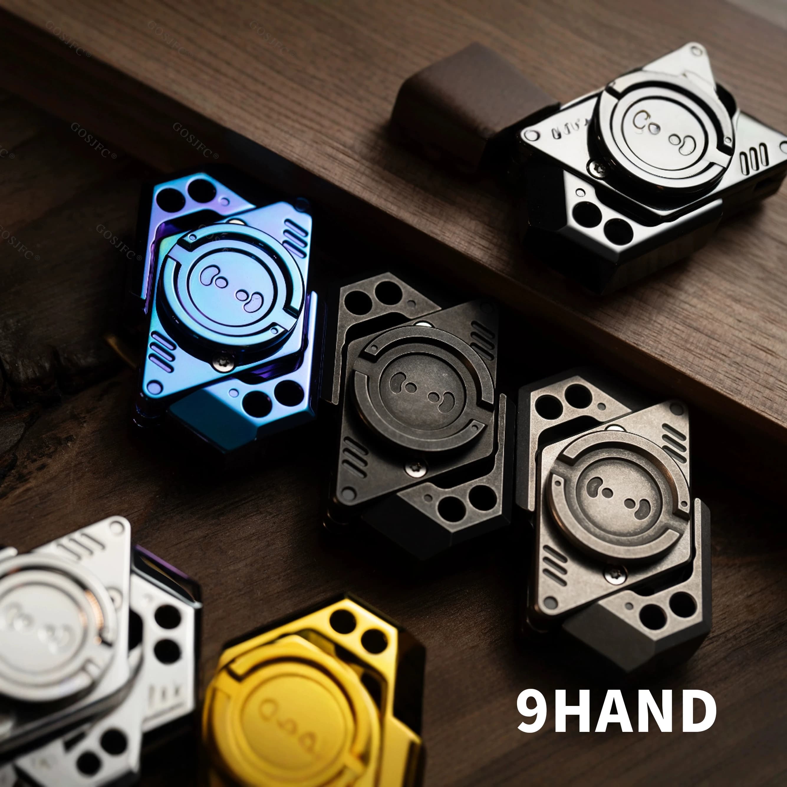 9 Spinning top antistress a mano in metallo Fidget Spinner Fingertip Gyro Giocattolo antistress per adulti